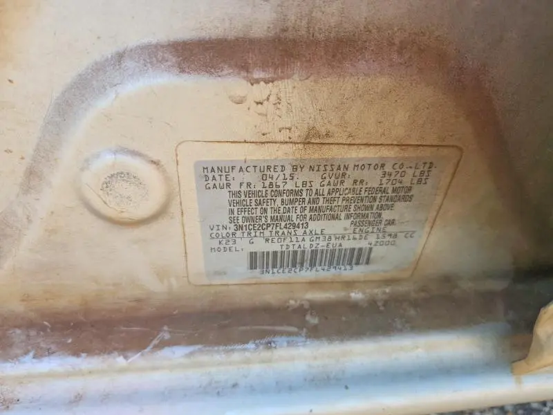 2015 NISSAN VERSA NOTE SV  