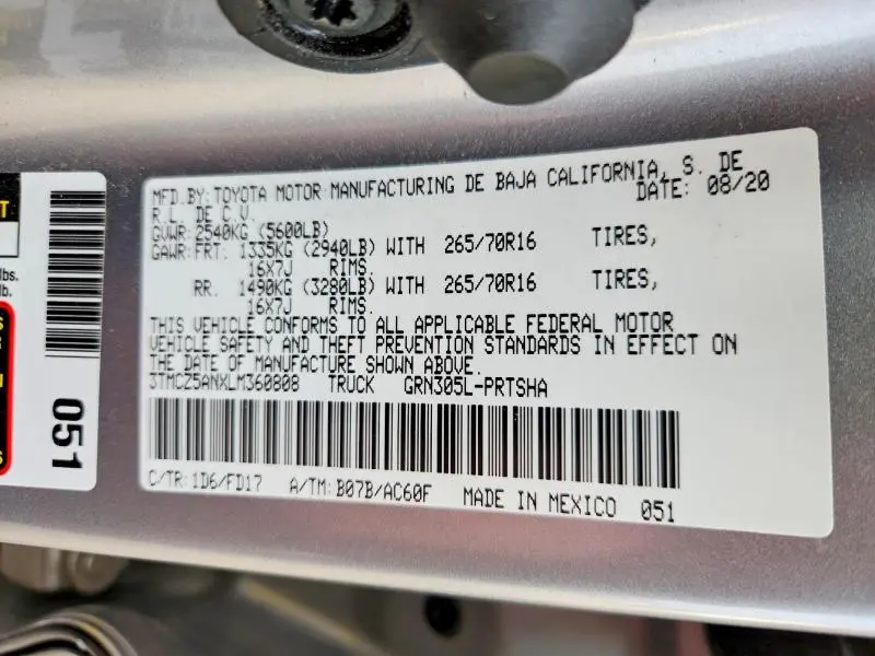 2020 TOYOTA TACOMA DOUBLE CAB  