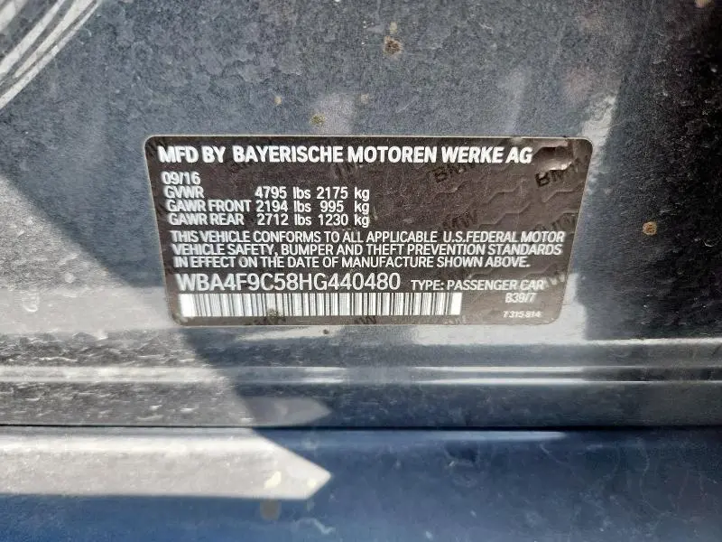 2017 BMW 430XI GRAN COUPE  