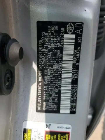 2013 TOYOTA COROLLA BASE  