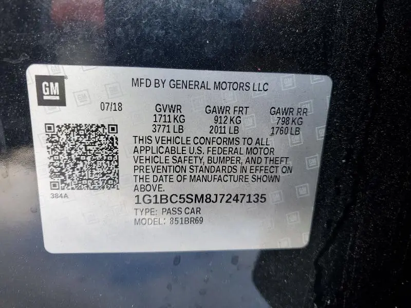 2018 CHEVROLET CRUZE LS  