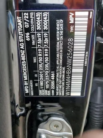 2022 MERCEDES-BENZ GLB 250 4MATIC  