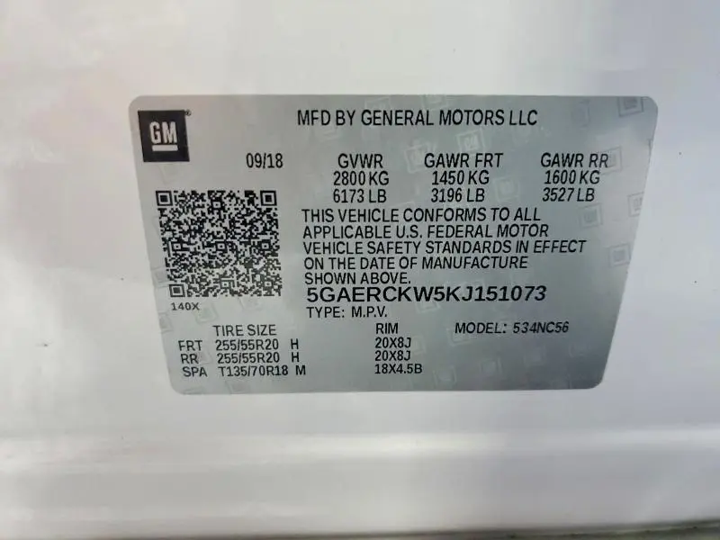 2019 BUICK ENCLAVE PREMIUM  