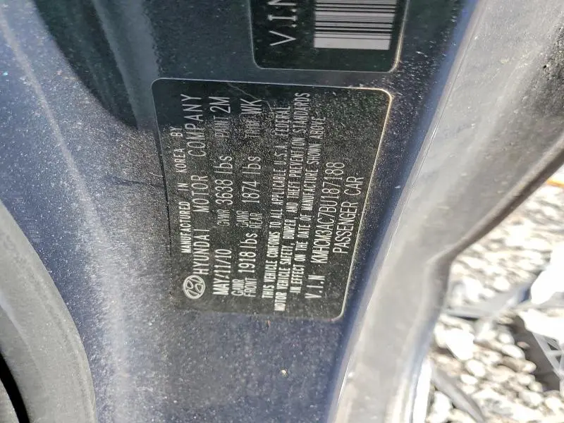2011 HYUNDAI ACCENT GL  