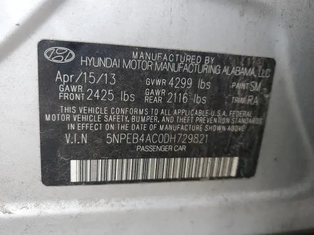 2013 HYUNDAI SONATA GLS  