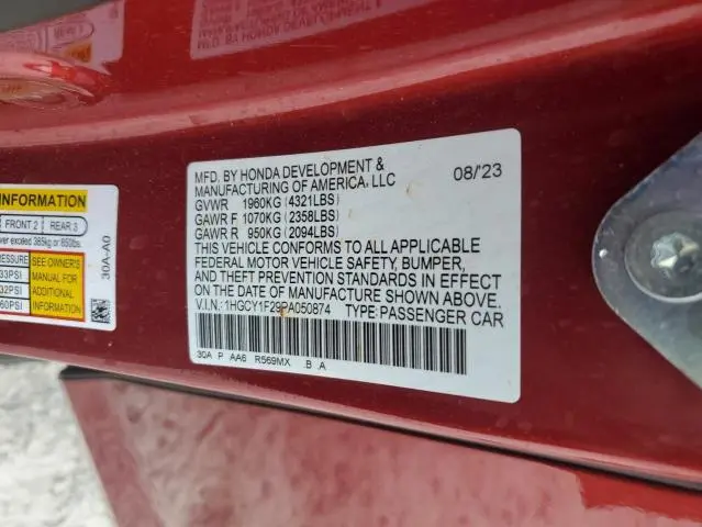 2023 HONDA ACCORD LX