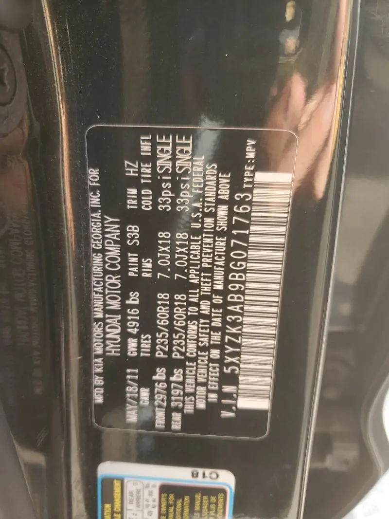 2011 HYUNDAI SANTA FE LIMITED  