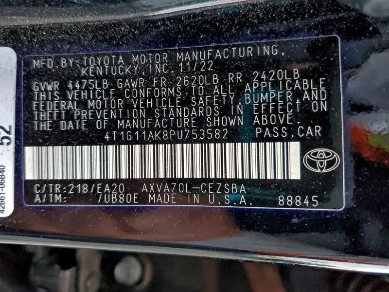 2023 TOYOTA CAMRY SE NIGHT SHADE  