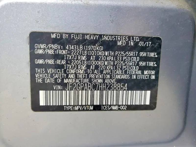 2017 SUBARU CROSSTREK PREMIUM  