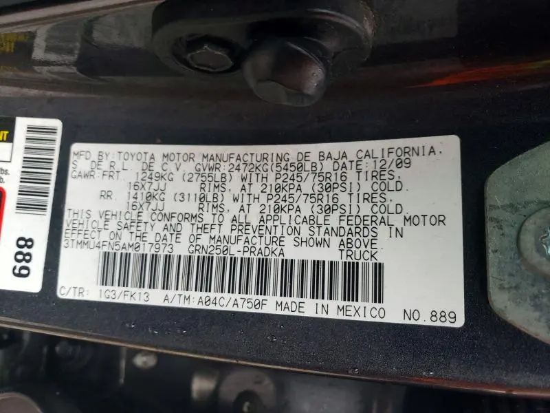 2010 TOYOTA TACOMA V6  