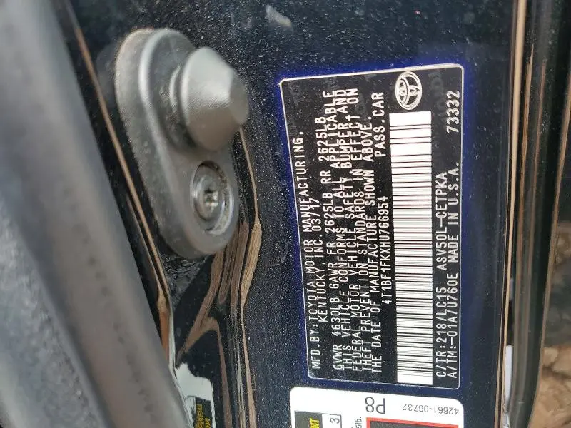 2017 TOYOTA CAMRY XSE  