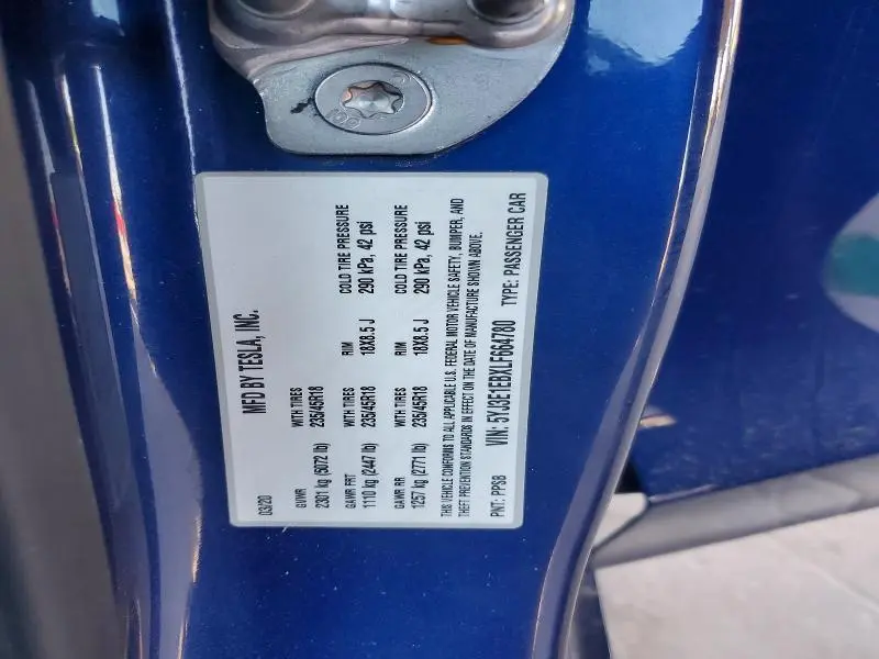2020 TESLA MODEL 3   