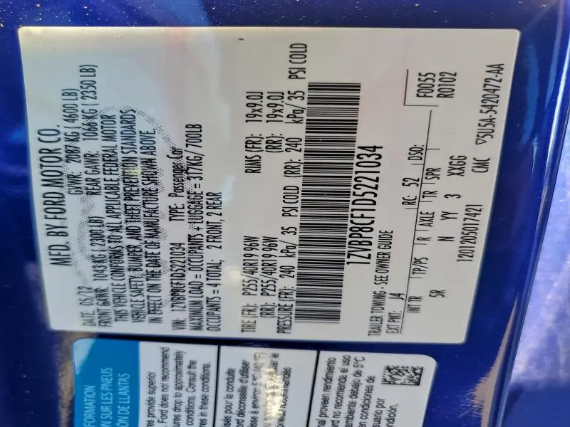 2013 FORD MUSTANG GT  