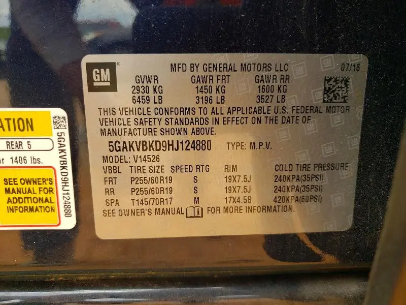 2017 BUICK ENCLAVE   