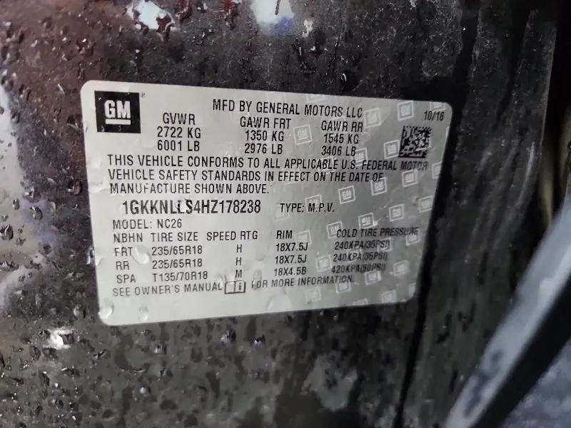 2017 GMC ACADIA SLE  