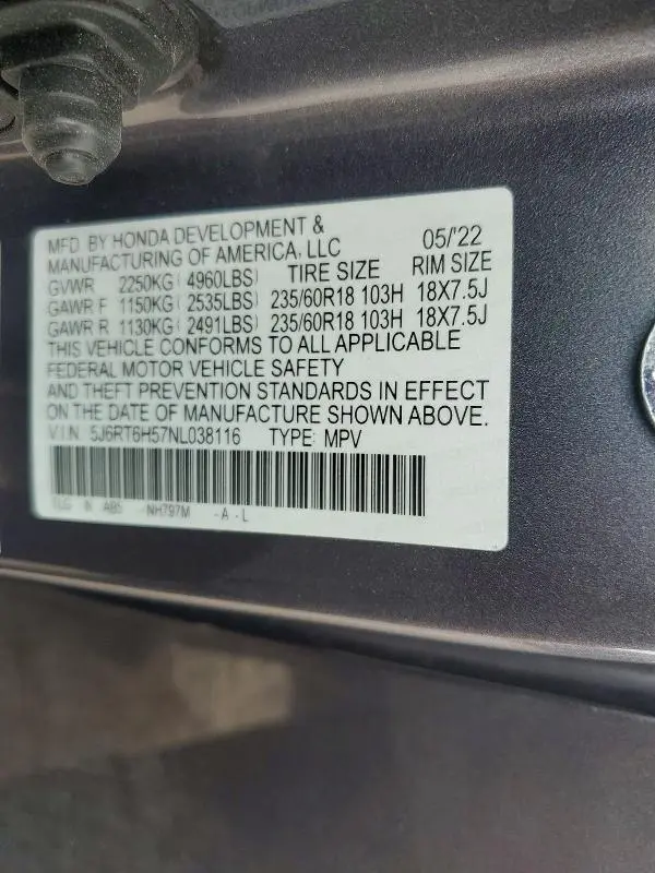 2022 HONDA CR-V EX  