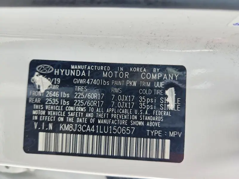 2020 HYUNDAI TUCSON VALUE  