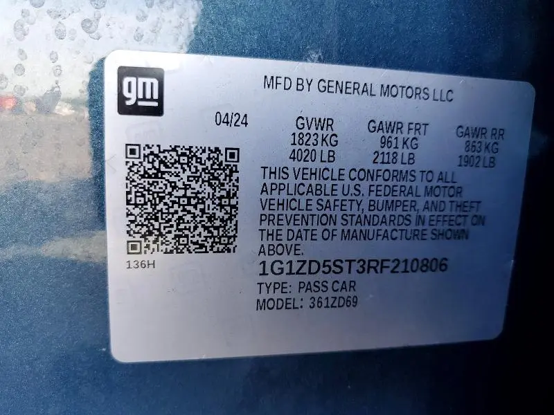 2024 CHEVROLET MALIBU LT  