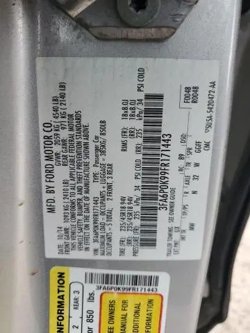 2015 FORD FUSION TITANIUM  