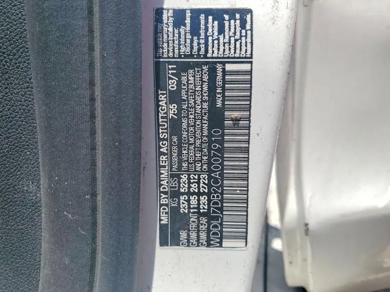 2012 MERCEDES-BENZ CLS 550  
