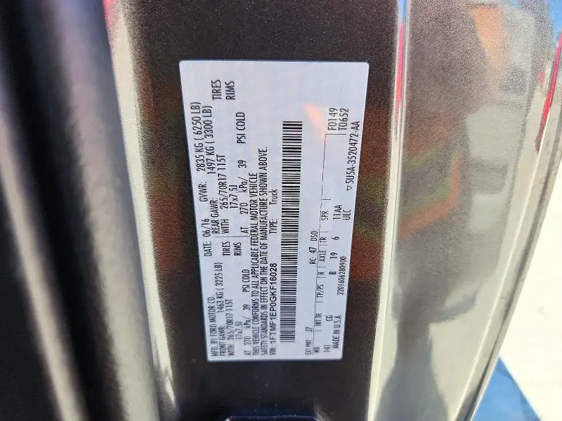 2016 FORD F150   