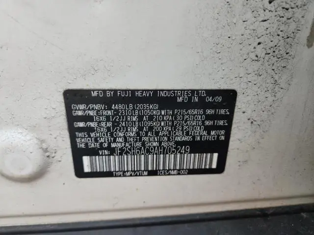 2010 SUBARU FORESTER 2.5X  