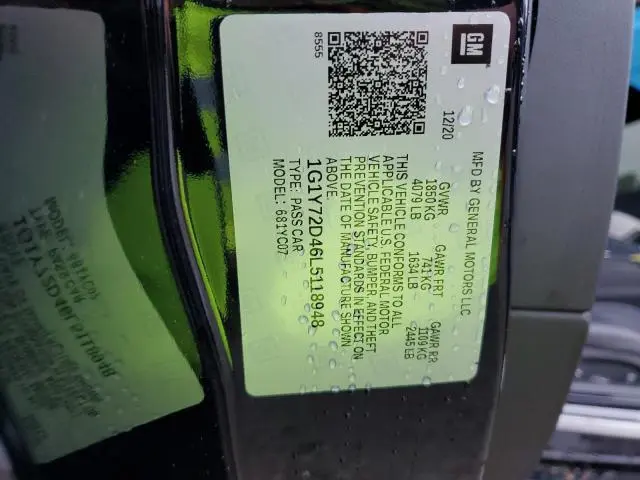 2020 CHEVROLET CORVETTE STINGRAY 2LT  