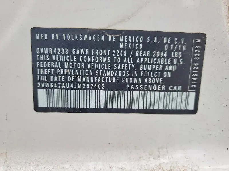 2018 VOLKSWAGEN GTI S  