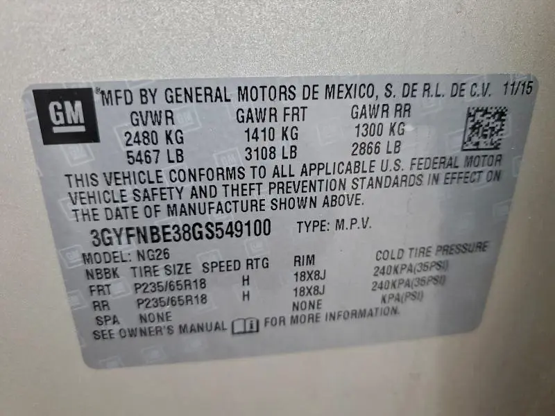 2016 CADILLAC SRX LUXURY COLLECTION  