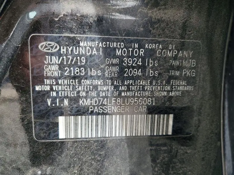 2020 HYUNDAI ELANTRA SE  