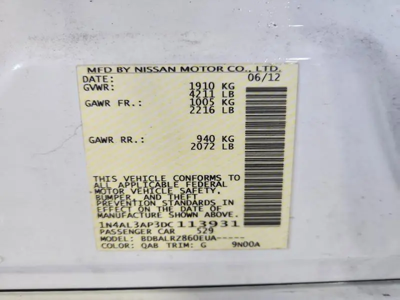 2013 NISSAN ALTIMA 2.5  