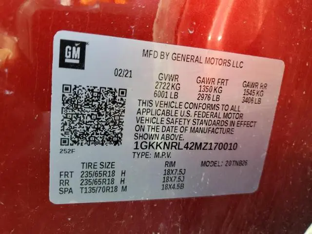 2021 GMC ACADIA SLE  