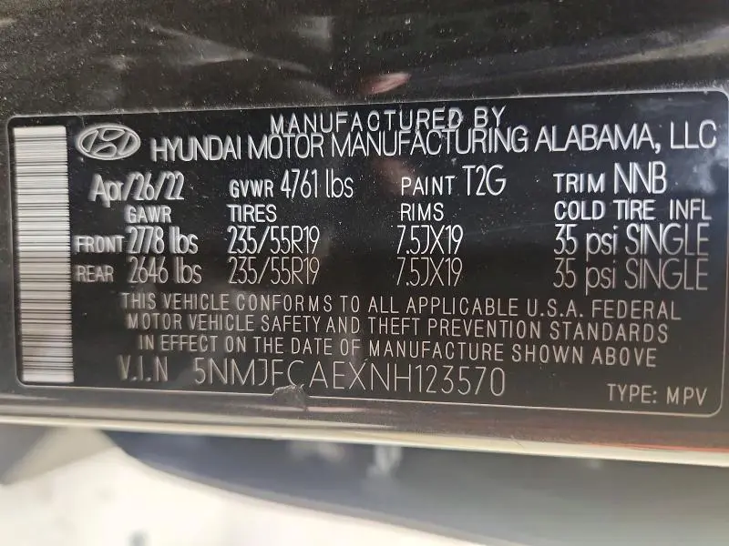 2022 HYUNDAI TUCSON SEL  