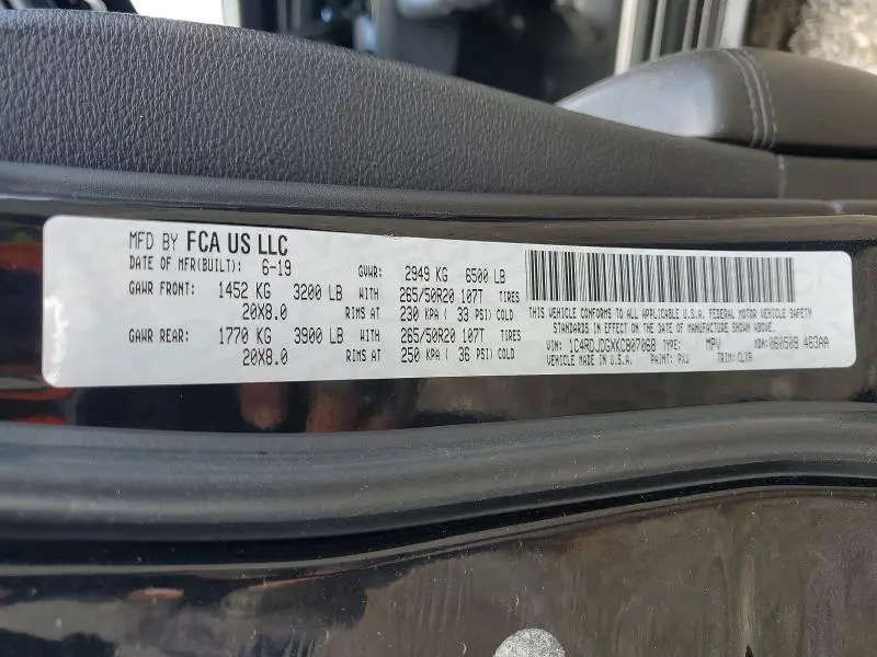 2019 DODGE DURANGO GT  