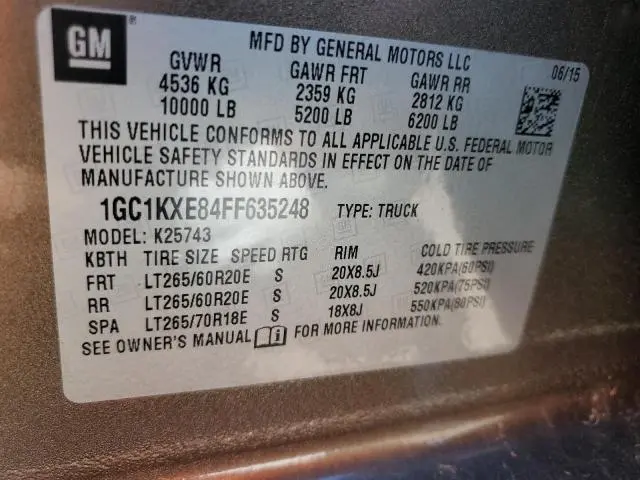 2015 CHEVROLET SILVERADO K2500 HIGH COUNTRY  