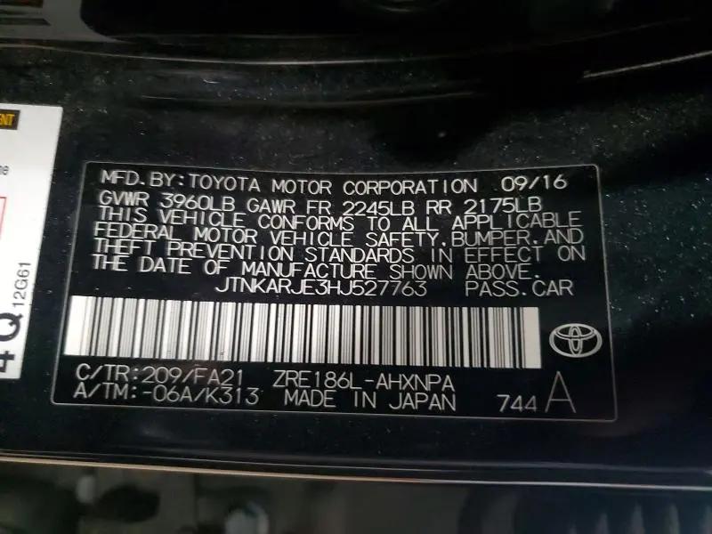 2017 TOYOTA COROLLA IM BASE  