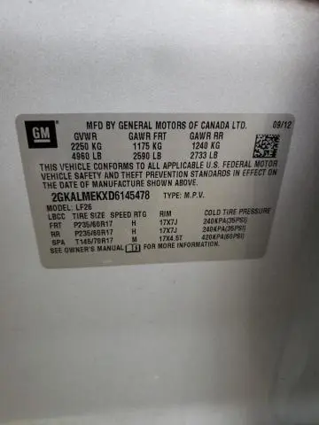 2013 GMC TERRAIN SLE  