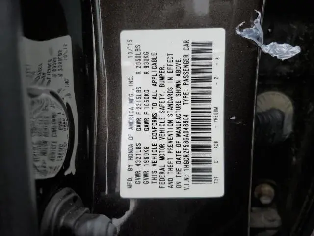 2016 HONDA ACCORD SPORT  