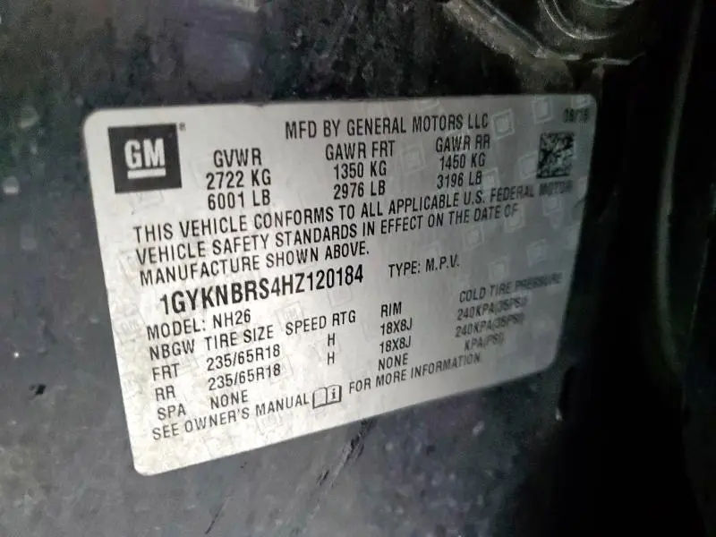 2017 CADILLAC XT5 LUXURY  