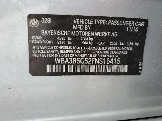 2015 BMW 328 XI SULEV  