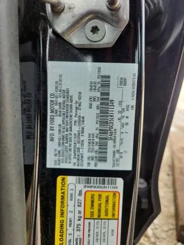 2020 FORD FUSION SEL  