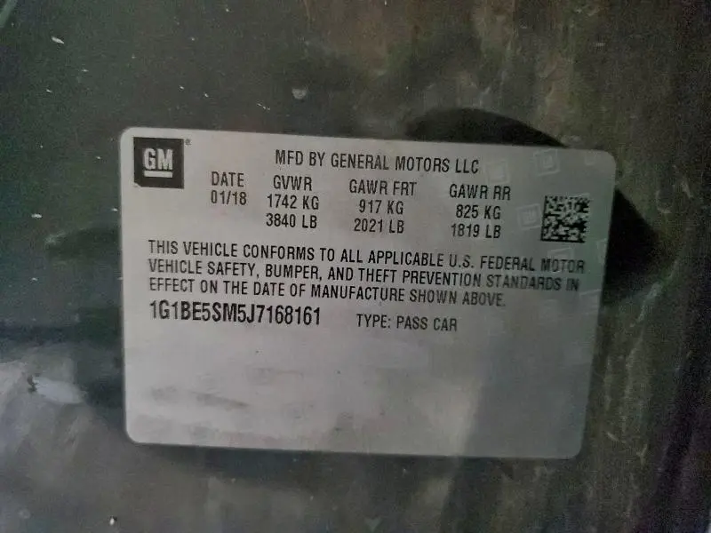 2018 CHEVROLET CRUZE LT  