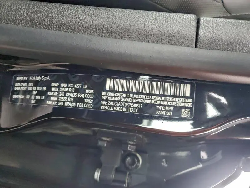 2015 JEEP RENEGADE LIMITED  