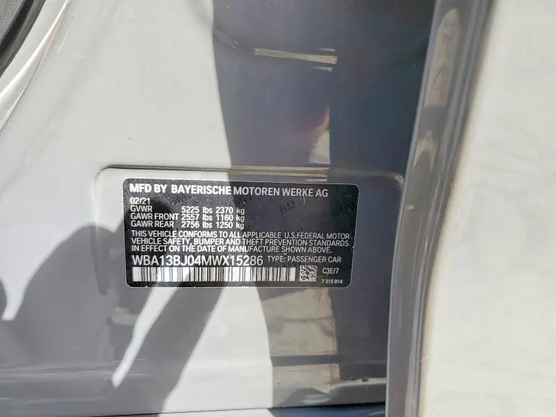 2021 BMW 530 XI  