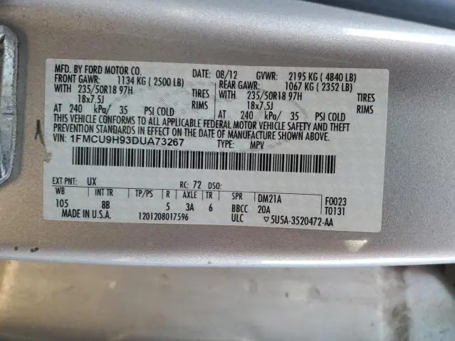 2013 FORD ESCAPE SEL  