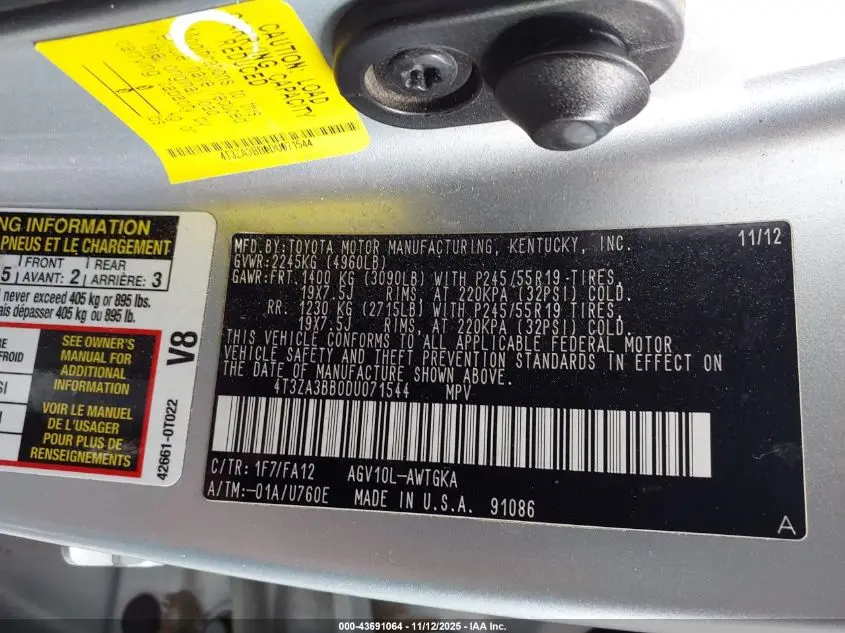 2013 TOYOTA VENZA LE