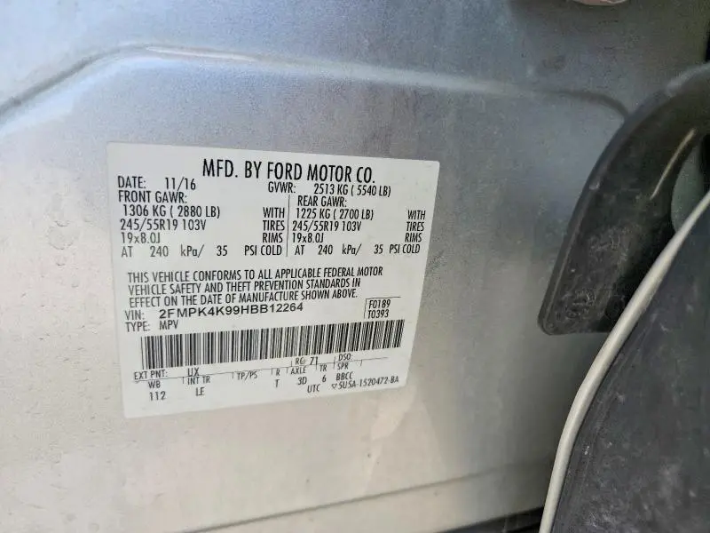 2017 FORD EDGE TITANIUM  