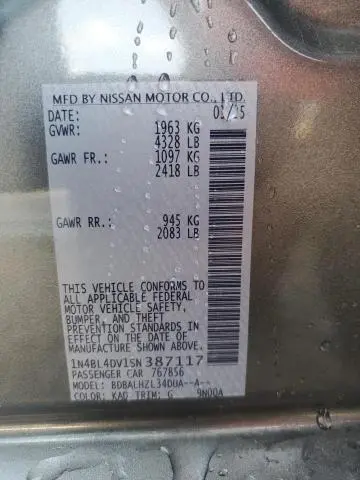 2025 NISSAN ALTIMA SV  