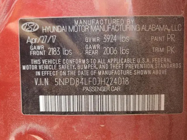 2018 HYUNDAI ELANTRA SEL  