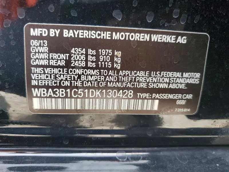 2013 BMW 320 I  